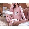 image:imageVopmocld Big Girls Winter Long Sleeve Pajamas 2PCS Cotton Blend SleepwearCamera Rabbit