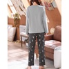 image:imageVopmocld Big Girls Winter Long Sleeve Pajamas 2PCS Cotton Blend SleepwearElephant