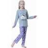 image:imageVopmocld Big Girls Winter Long Sleeve Pajamas 2PCS Cotton Blend SleepwearGray Purple