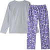 image:imageVopmocld Big Girls Winter Long Sleeve Pajamas 2PCS Cotton Blend SleepwearGray Purple