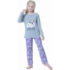 image:imageVopmocld Big Girls Winter Long Sleeve Pajamas 2PCS Cotton Blend SleepwearGray Purple
