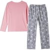 image:imageVopmocld Big Girls Winter Long Sleeve Pajamas 2PCS Cotton Blend SleepwearMeow