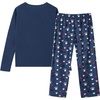 image:imageVopmocld Big Girls Winter Long Sleeve Pajamas 2PCS Cotton Blend SleepwearNavy Cat
