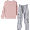 image:imageVopmocld Big Girls Winter Long Sleeve Pajamas 2PCS Cotton Blend SleepwearPink Cat