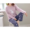 image:imageVopmocld Big Girls Winter Long Sleeve Pajamas 2PCS Cotton Blend SleepwearPink Rabbit