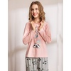 image:imageVopmocld Big Girls Winter Long Sleeve Pajamas 2PCS Cotton Blend SleepwearSleep Panda