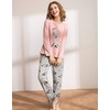 image:imageVopmocld Big Girls Winter Long Sleeve Pajamas 2PCS Cotton Blend SleepwearSleep Panda