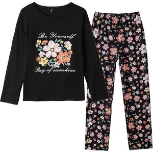image:imageVopmocld Big Girls Winter Long Sleeve Pajamas 2PCS Cotton Blend SleepwearFlorals