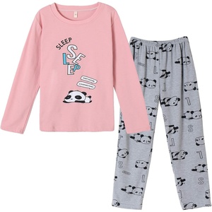 image:imageVopmocld Big Girls Winter Long Sleeve Pajamas 2PCS Cotton Blend SleepwearSleep Panda
