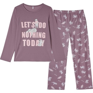 image:imageVopmocld Big Girls Winter Long Sleeve Pajamas 2PCS Cotton Blend SleepwearSloth