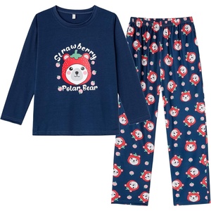 image:imageVopmocld Young Girls Lovely Pajama Sets Cotton Pants Pjs Clothes SleepwearStrawberry Bear